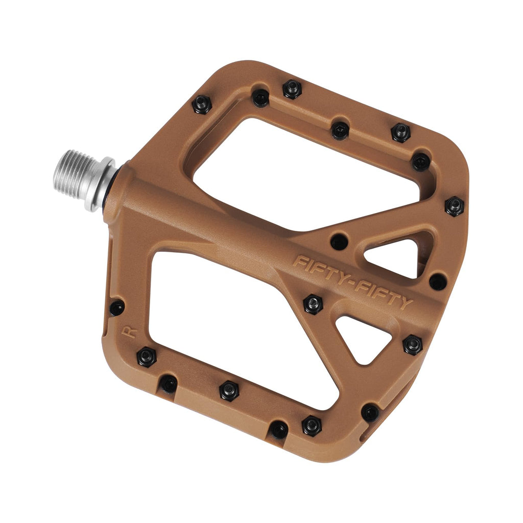 FIFTY-FIFTY MTB Pedals – Nylon Composite 9/16" Wide Flat Platform (Gum)