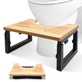 Yiomxhi Wooden Toilet Stool – Adjustable Height Foldable Squatting Potty