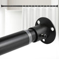 Anndason Black Stainless Steel Wall Mounted Shower Curtain Rod, 28-46"