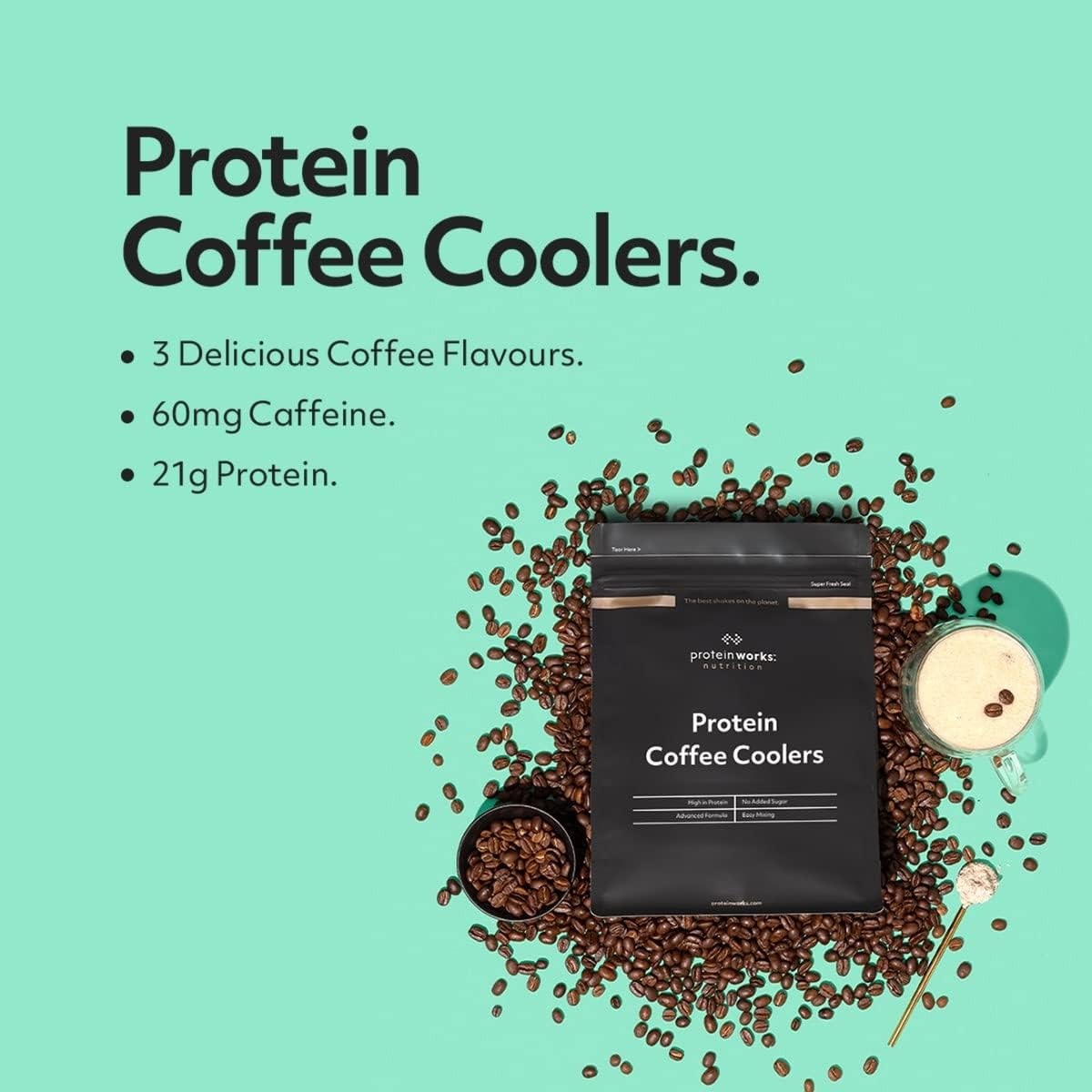 Protein Coffee Cooler – 22g Whey & Casein Blend – 500g