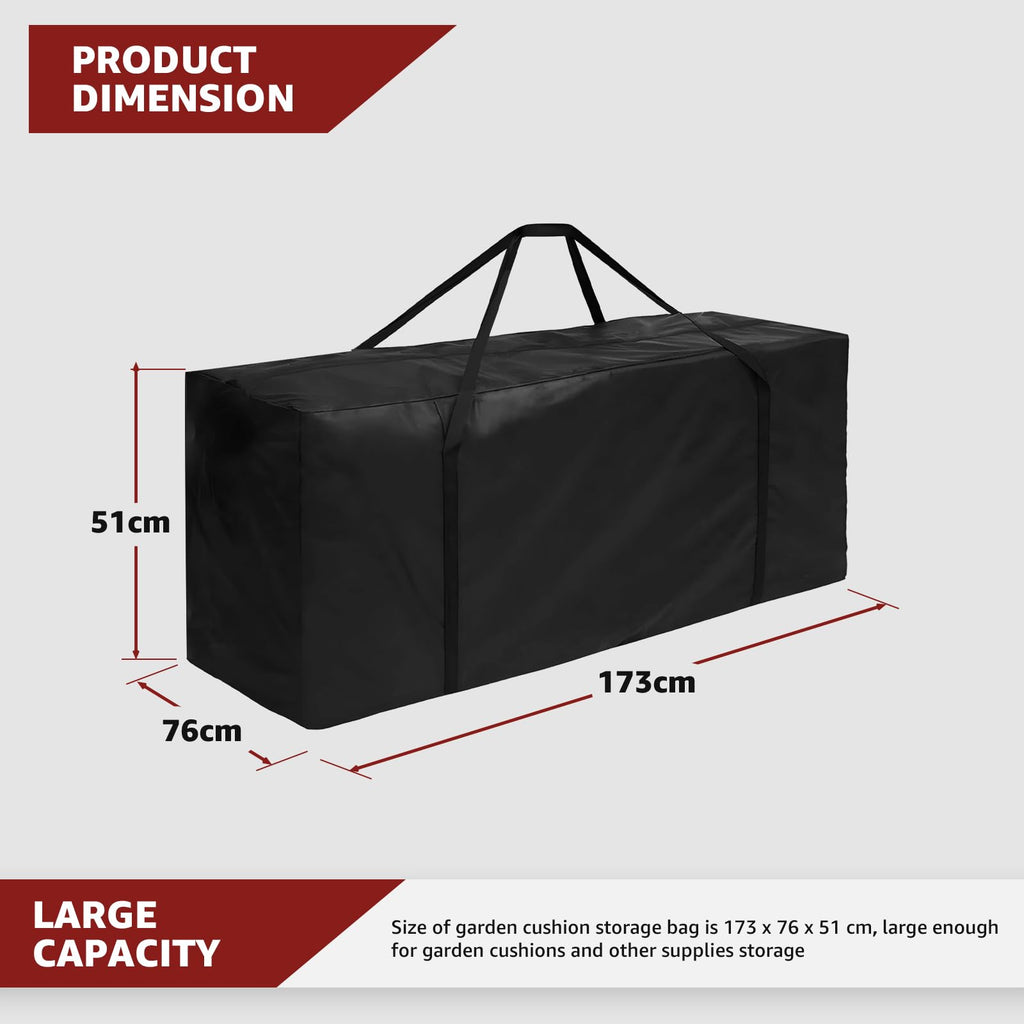 Widesmile 2-Pack 670L Extra Large Waterproof Garden Cushion Storage Bags