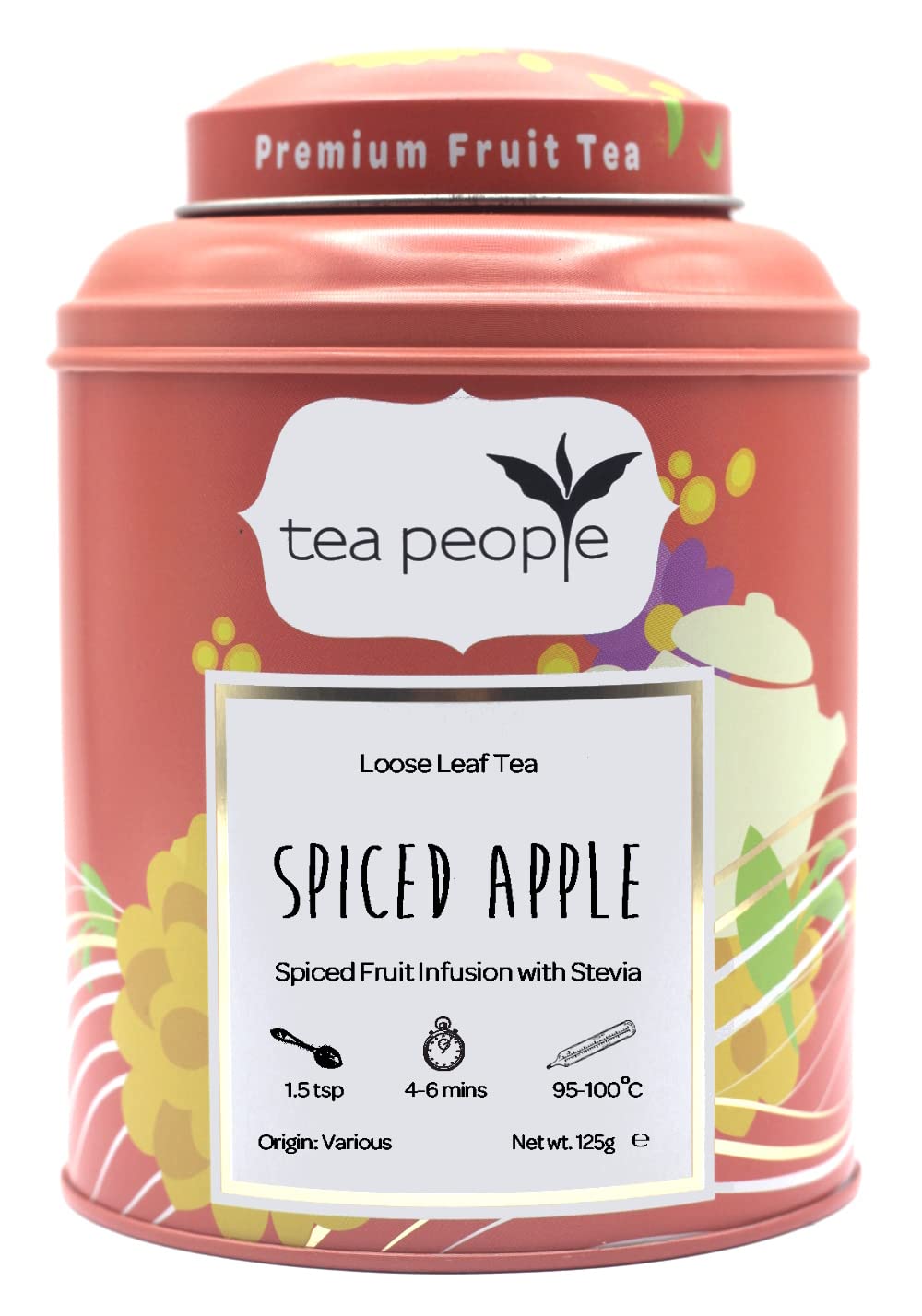 Tea People Spicy Apple Spiced Loose Leaf Tea Caddy - 125g Tin