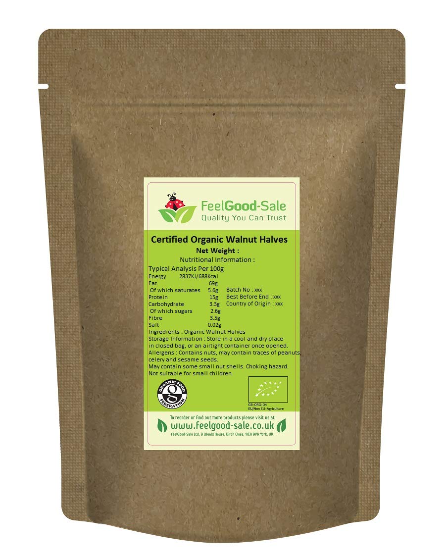Organic Walnut Halves – 1kg Premium Raw Omega-3 Superfood