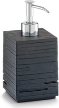 Zeller Slate Polyresin Soap Dispenser - Modern Black Bathroom Decor