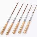Fuumuui 5PCS Long Liner Brush Set | Natural Ox Hair for Watercolor