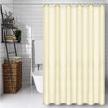 CXTAI Cream Shower Curtain – Mildew Resistant Polyester with 12 Hooks