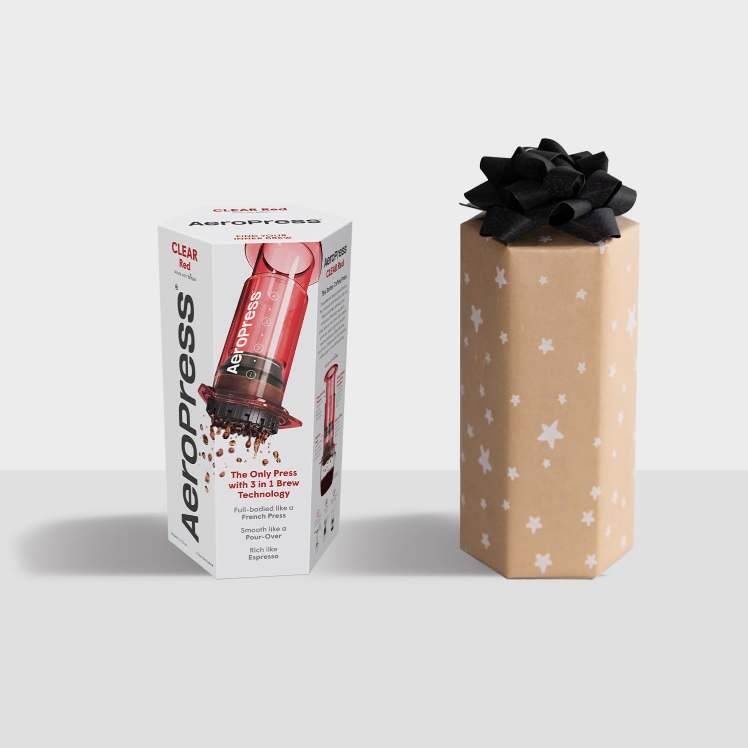 AeroPress Clear Coffee Press – Shatterproof Tritan 3-in-1 Brewer