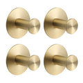 SAYAYO Gold Self Adhesive Hooks | SUS304 Stainless Steel Wall Hooks 4PCS