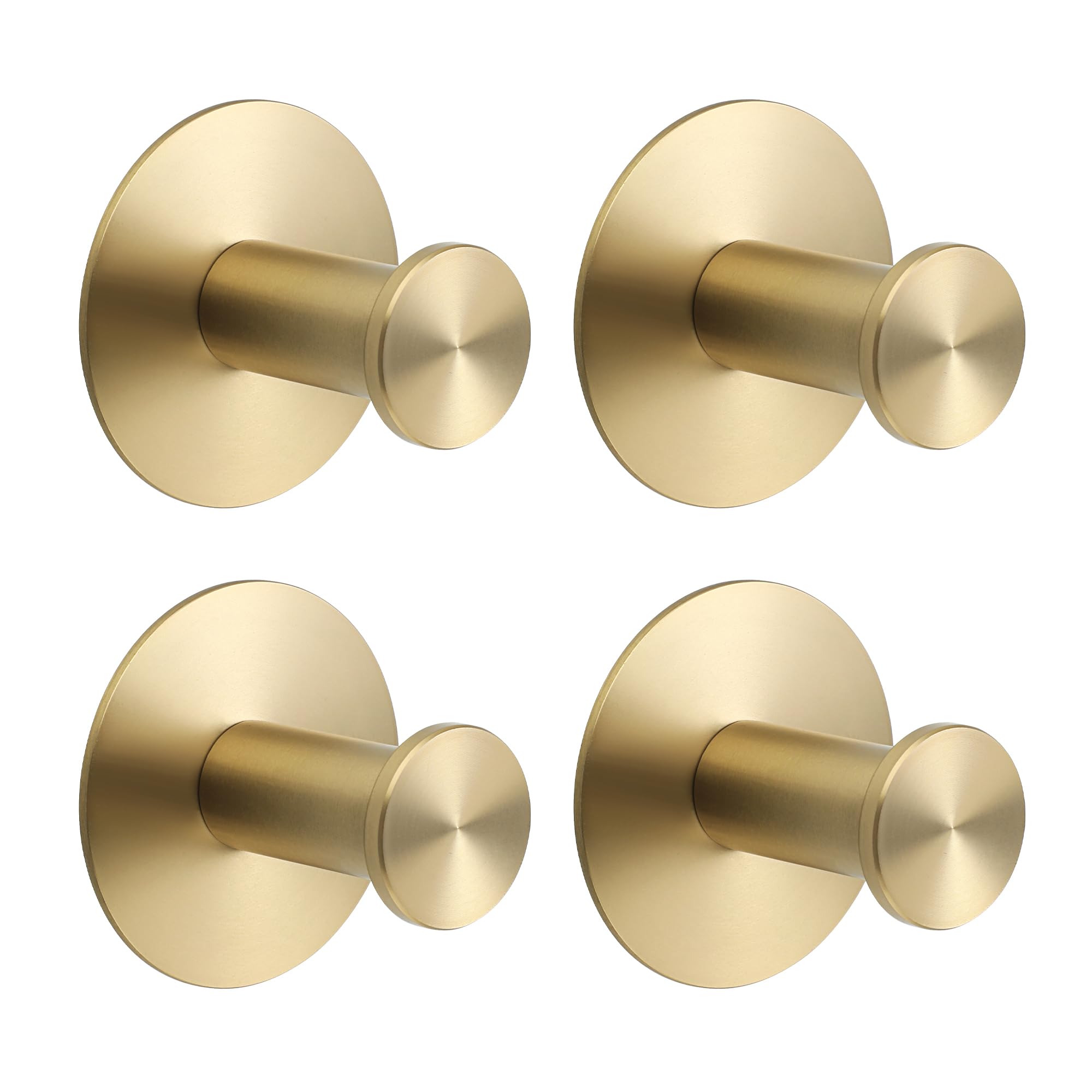 SAYAYO Gold Self Adhesive Hooks | SUS304 Stainless Steel Wall Hooks 4PCS