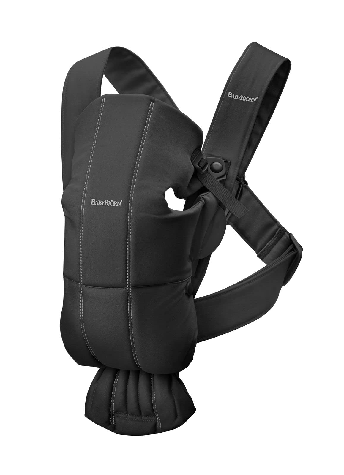 BabyBjörn Baby Carrier Mini – Woven Black Ergonomic Newborn Carrier