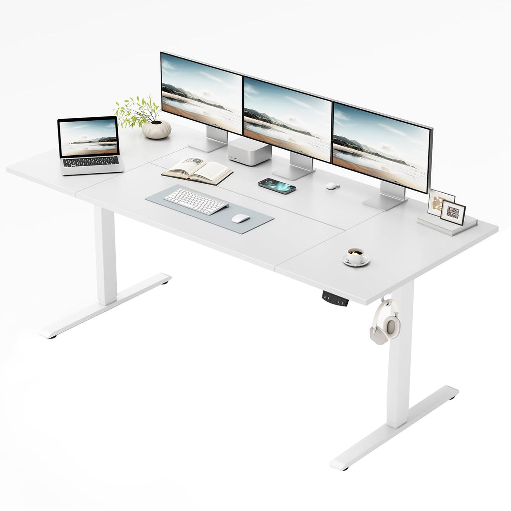 Klicelor Height Adjustable Electric Desk, 2 Memory Buttons, 140x80cm - image 1