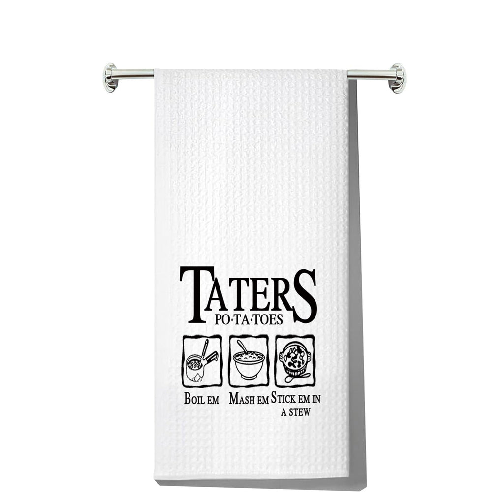 LEVLO Funny Potato Tater Kitchen Towel Taters Potatoes