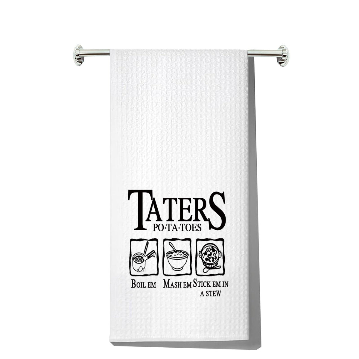 LEVLO Funny Potato Tater Kitchen Towel Taters Potatoes