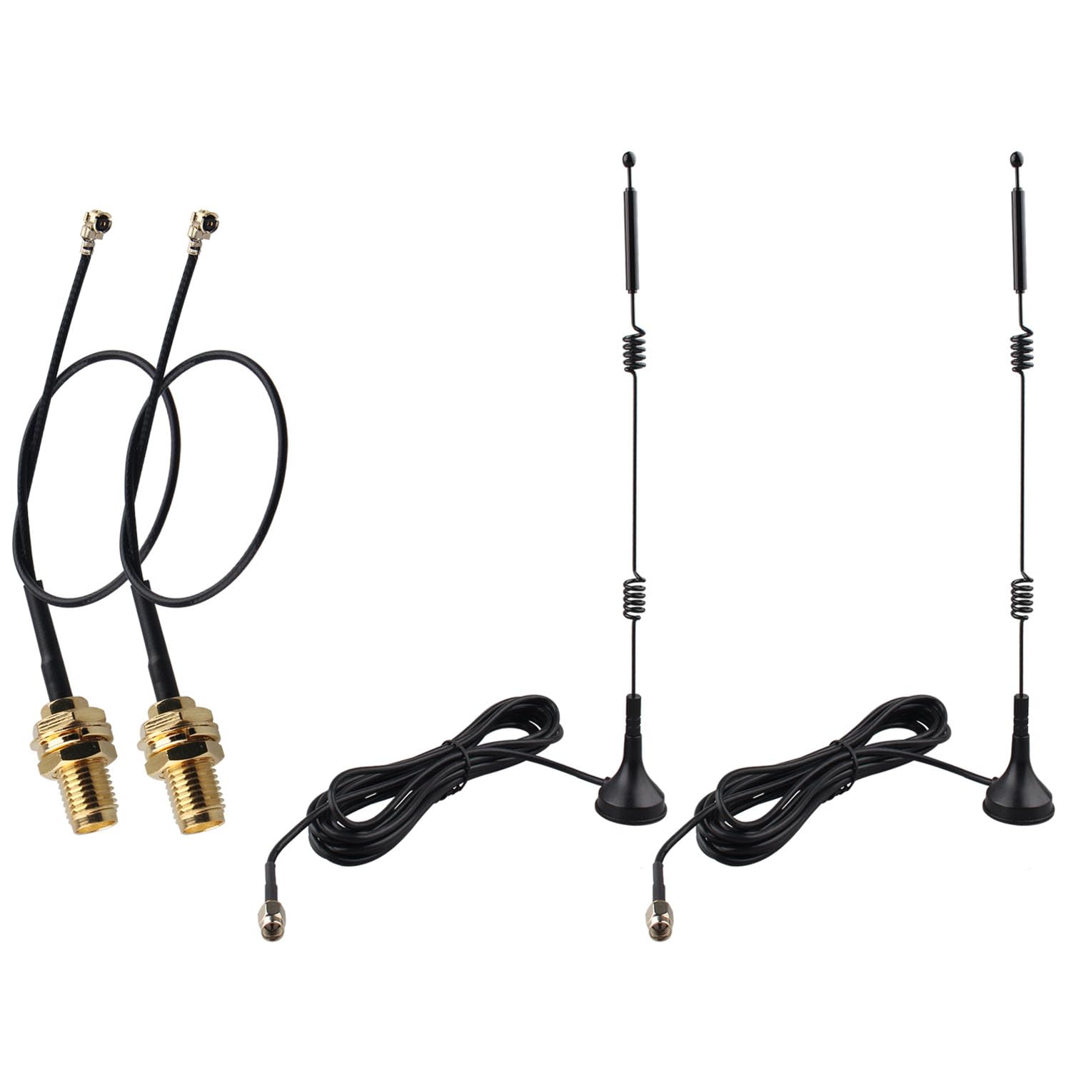 Futheda 12dBi Dual Band WiFi Antenna with Magnetic Base and UFL Cable – 2 Pack