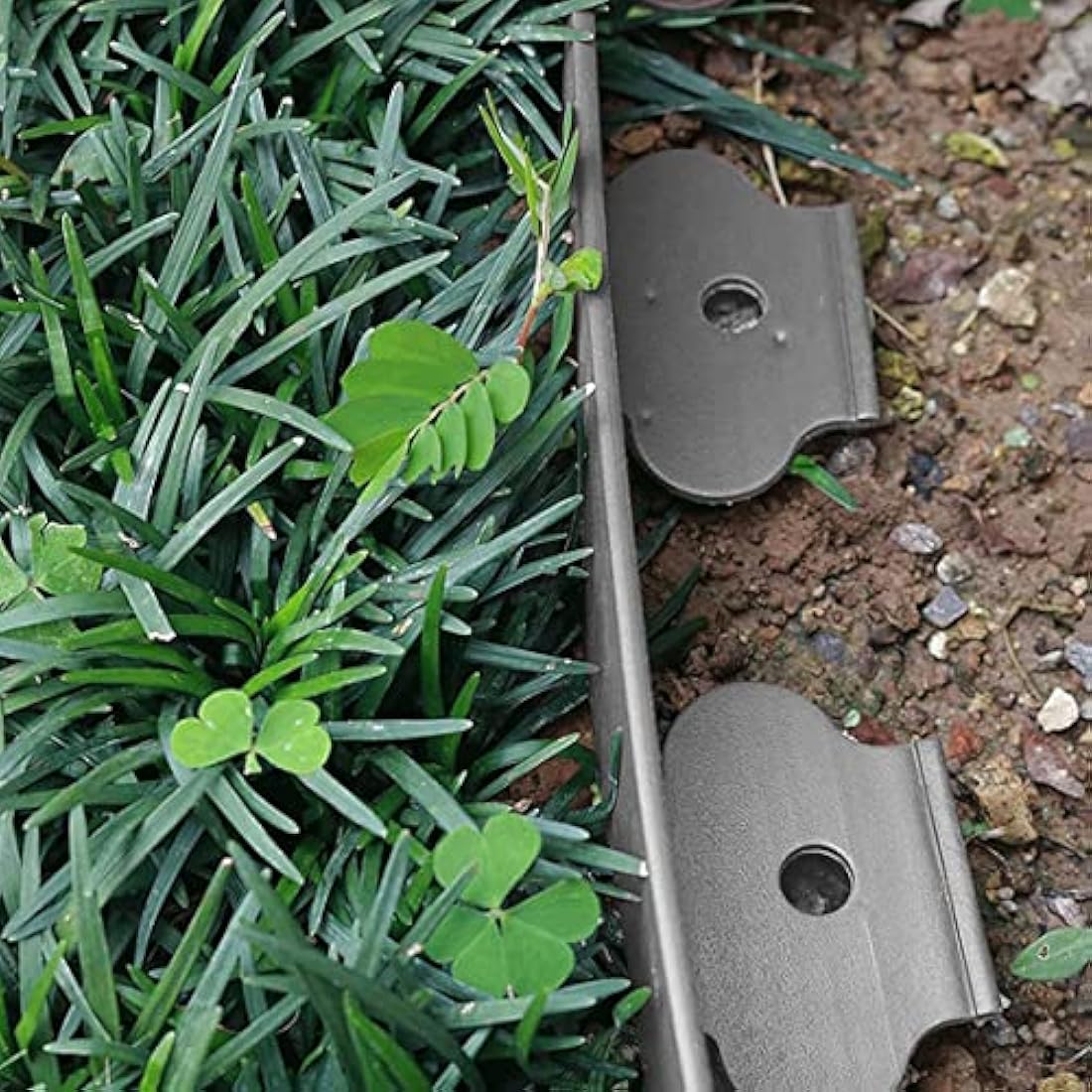 Jolof Store No-Dig Flexible Garden Edging Border - 10m x 10cm, Grey