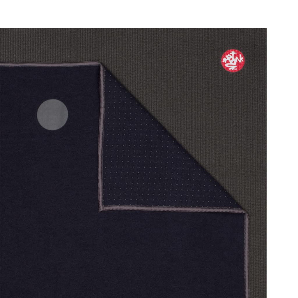 Manduka Yogitoes Non-Slip Yoga Towel - 79 Inch Quick Dry Midnight