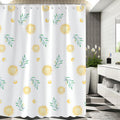 Jolof Store Lemon Leaves Shower Curtain – Anti-Mould Polyester, 240x200cm
