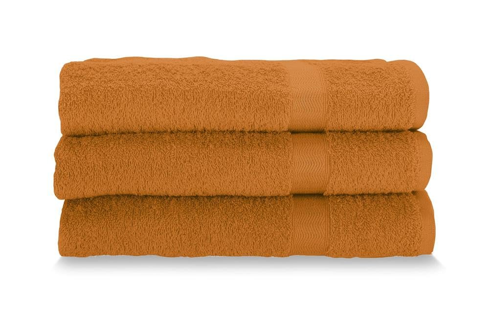 Gabel Face Towels - Pure Cotton Terry Sponge, Burnt, 60x100 cm - 3 Pack
