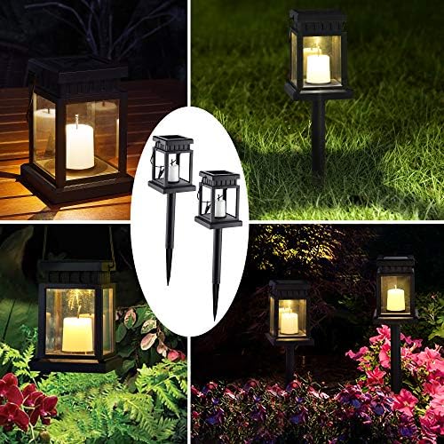 GIGALUMI Solar Hanging Lanterns – 8 Pack Waterproof Outdoor Candle Lights