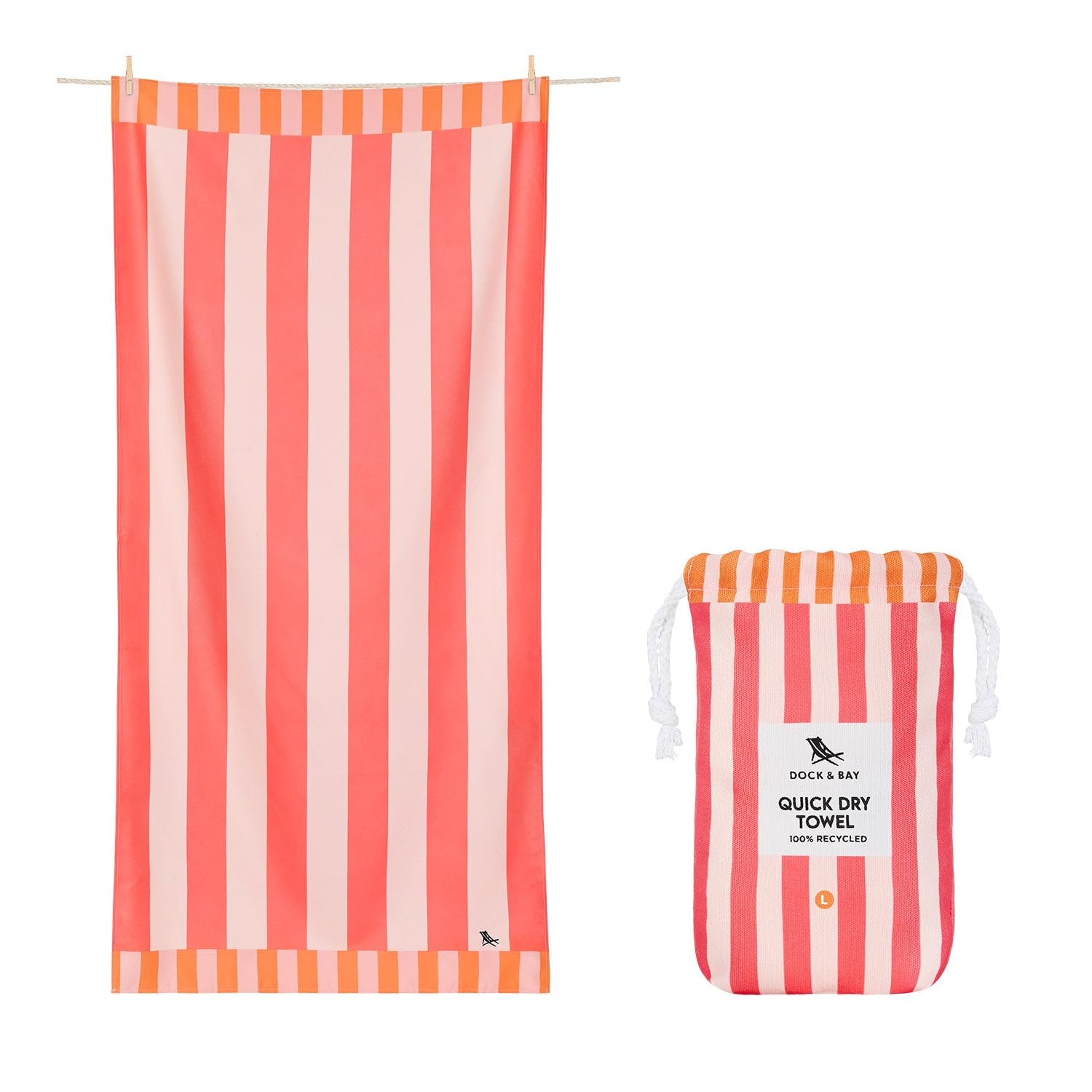 Dock & Bay Sand Free Quick Dry Beach Towel | Recycled | Raspberry Road