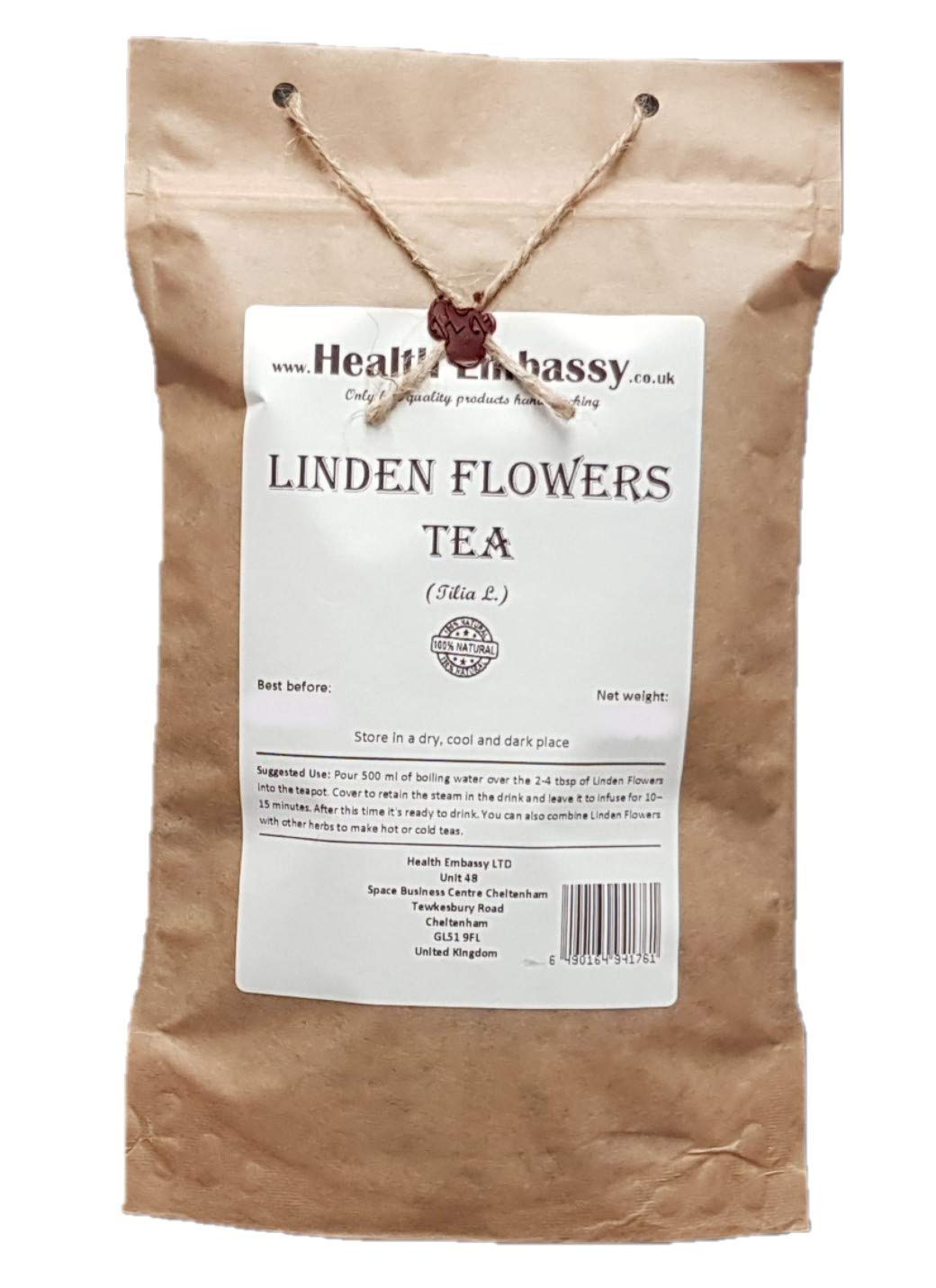 Health Embassy Linden Flower Tea - Organic Herbal Infusion (60g)