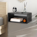 WDSHIYI Floating Nightstand – Oak Wooden Wall Mount Bedside Shelf