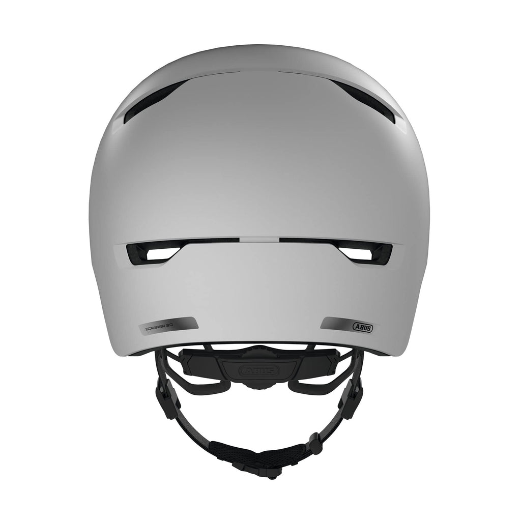 ABUS Scraper 3.0 City Helmet – Robust Hard-Shell Bicycle Helmet, White