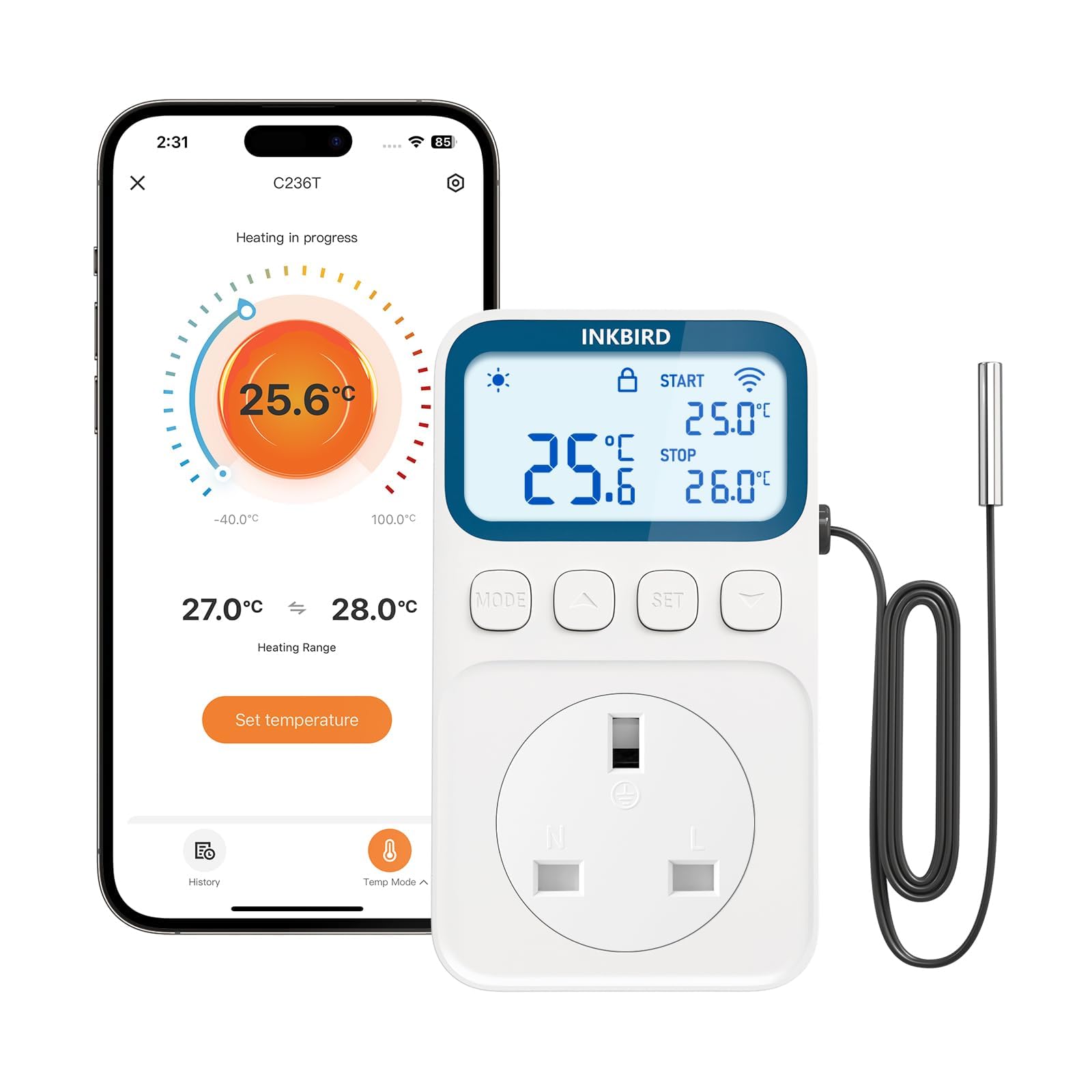 Inkbird C236T WiFi Temperature Controller – Digital Thermostat Plug
