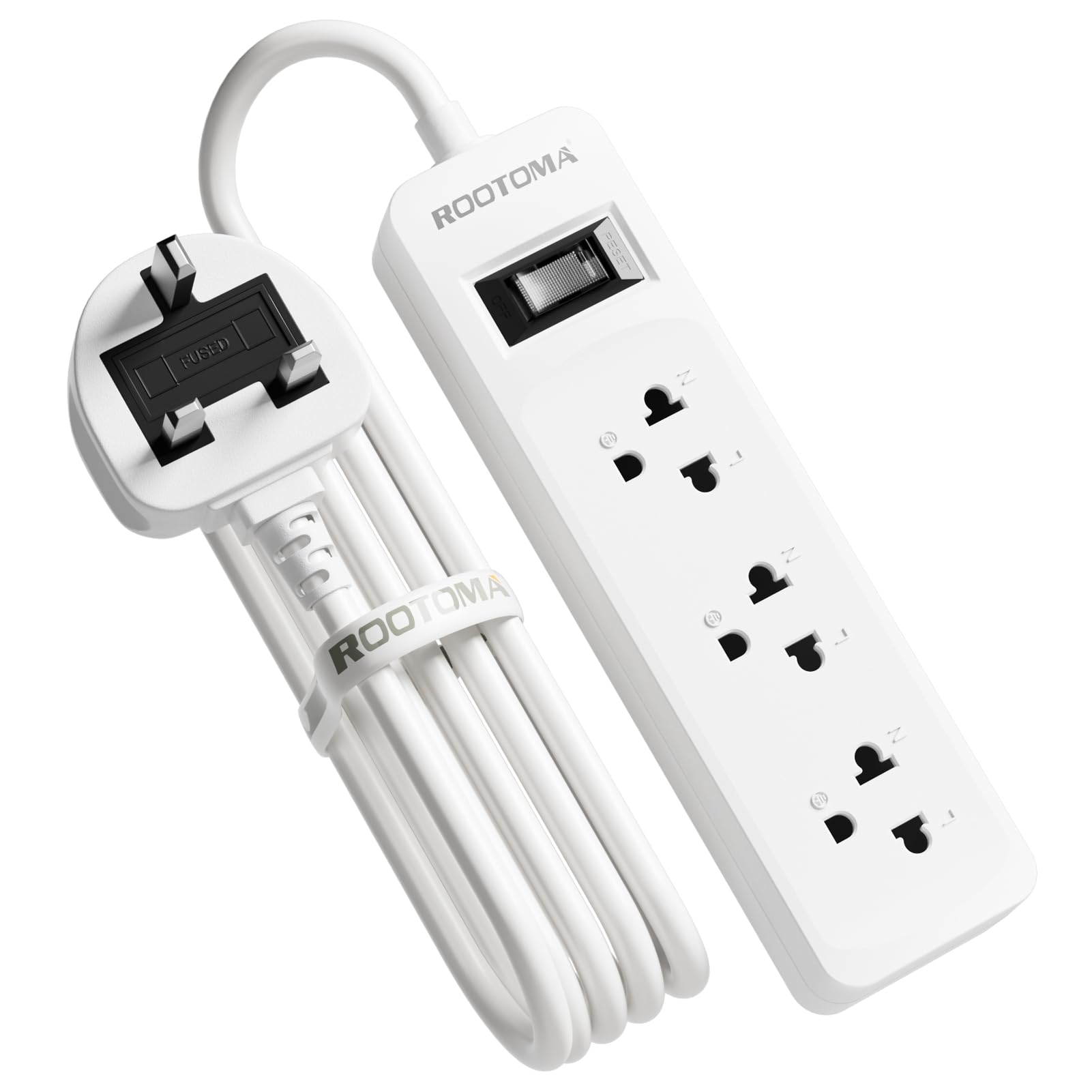 US to UK Plug Adapter | 3 Universal Outlets | 13A Fused