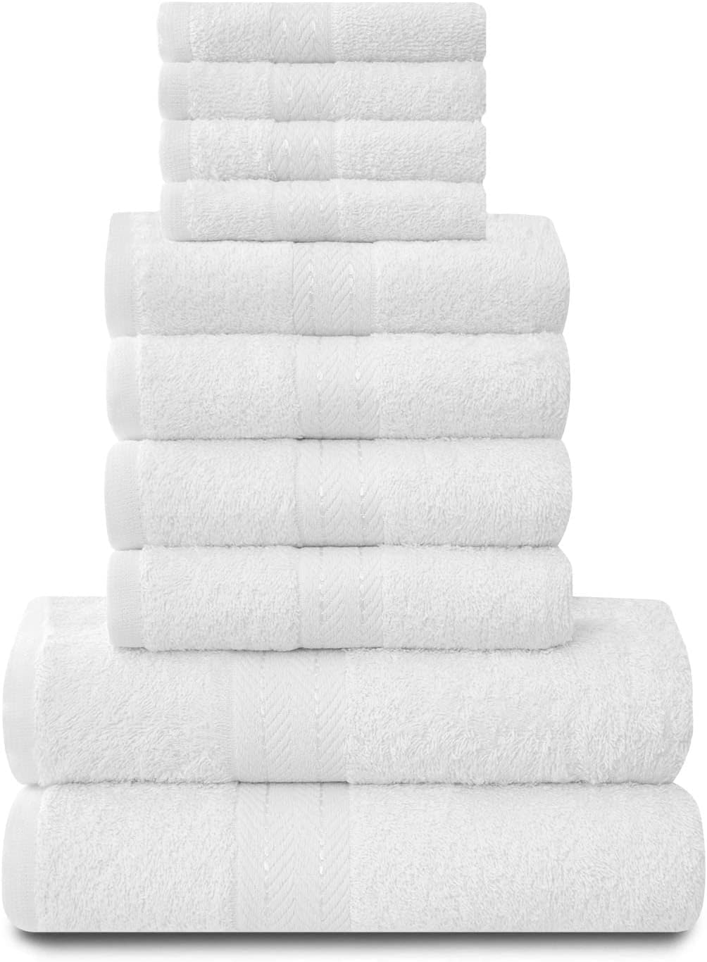 GC Gaveno Cavailia 10-Piece Towel Bale Set | 450 GSM Cotton - White