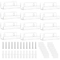 WinHoliLux 12Pcs Clear Acrylic Vinyl Record Wall Mount Shelves
