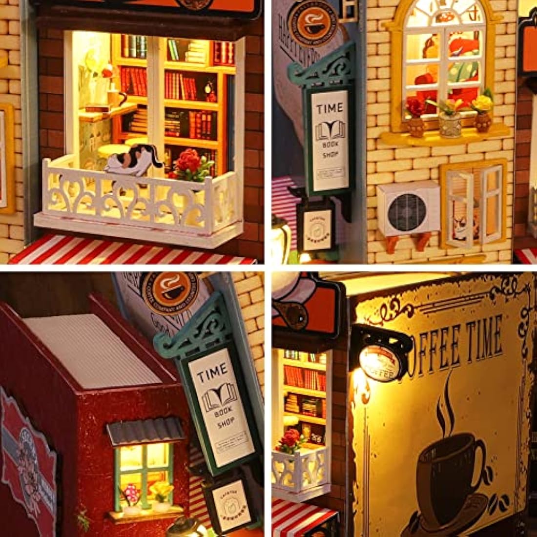 Spilay DIY Miniature Dollhouse Kit - 1:24 Wooden Model with Music Box