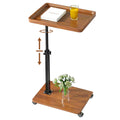 YYW Adjustable C Shaped Side Table with Wheels, 360° Swivel Sofa Table - image 1
