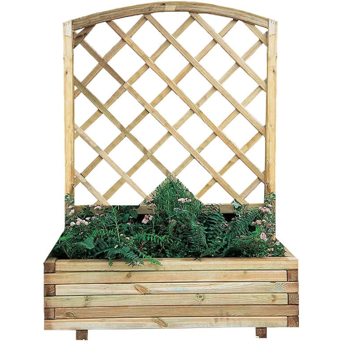 Forest Garden Toulouse Wooden Planter with Trellis - Pressure Treated