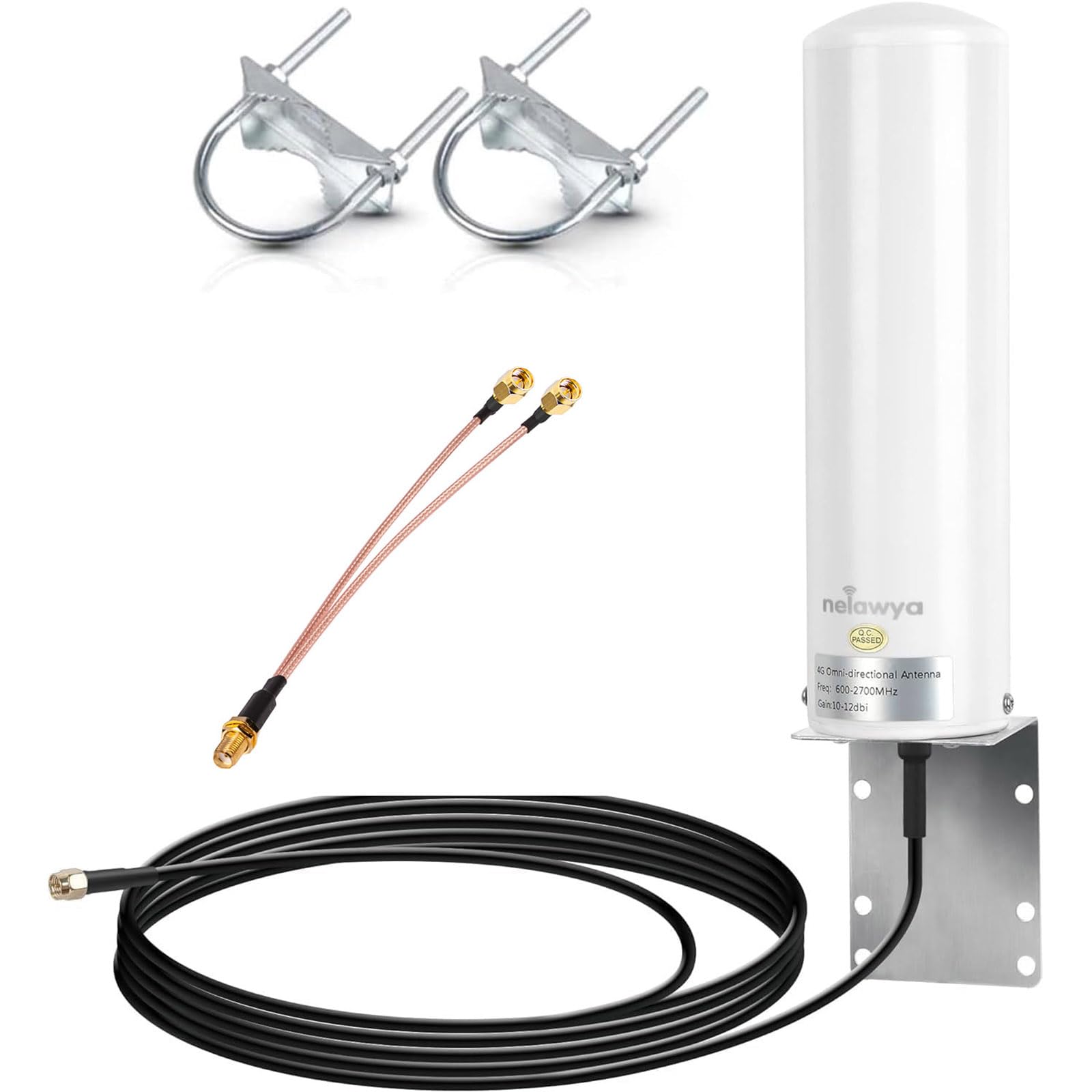 Nelawya 4G LTE Outdoor Antenna | 12dBi High Gain SMA Male Long Range