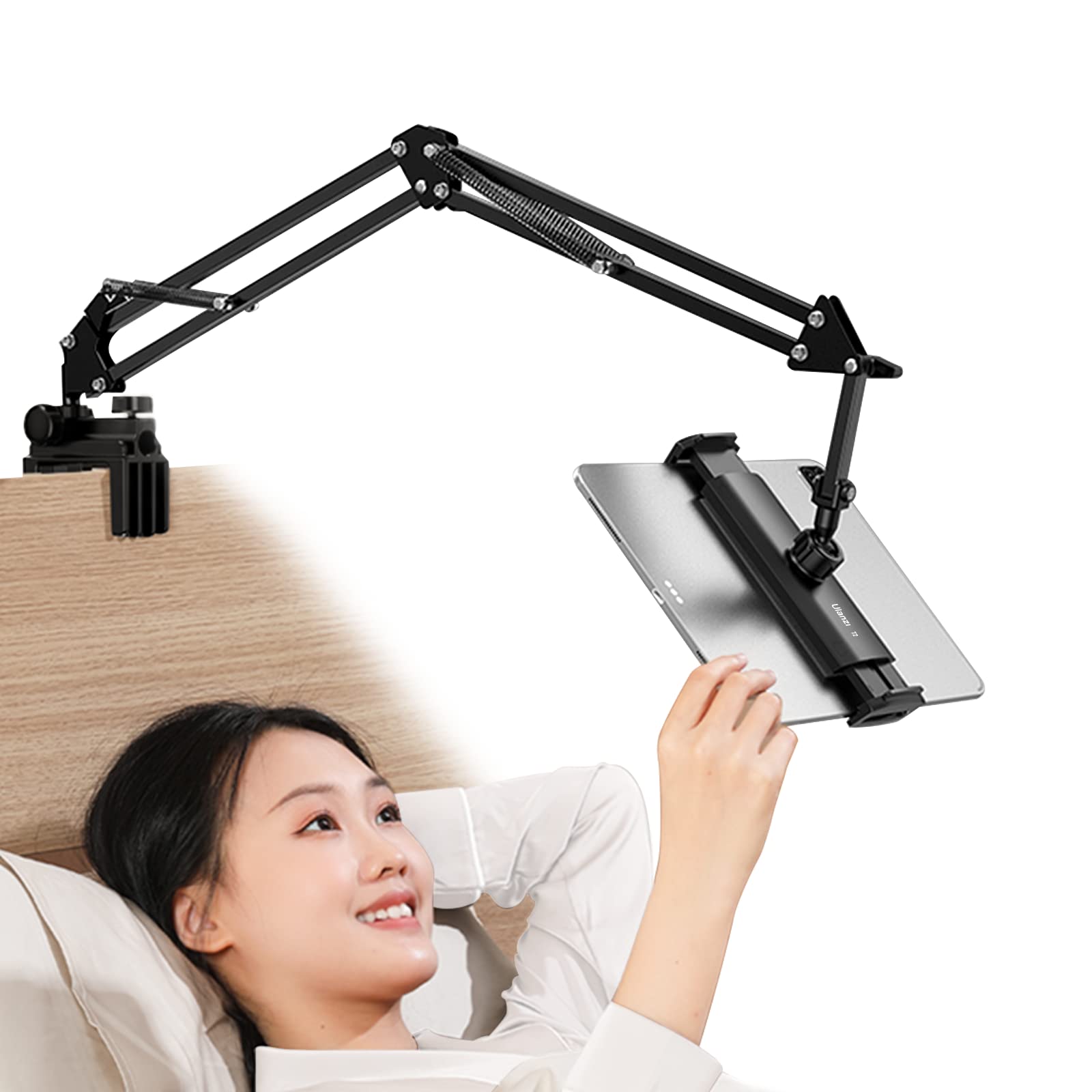 ULANZI iPad Holder for Bed - 360° Rotating Tablet Stand (4.6-12.9")
