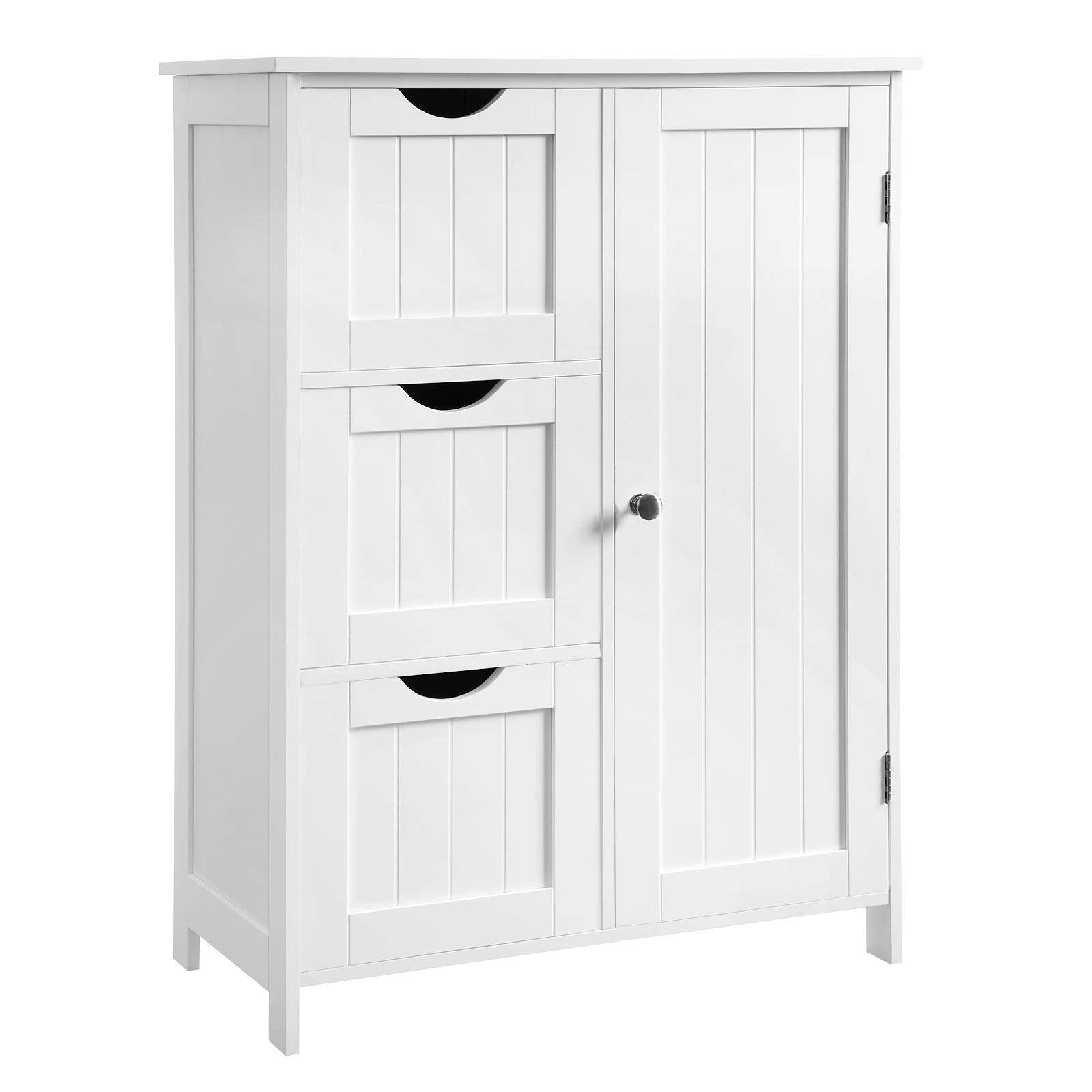 VASAGLE Bathroom Floor Storage Cabinet | 3 Drawers & Adjustable Shelf