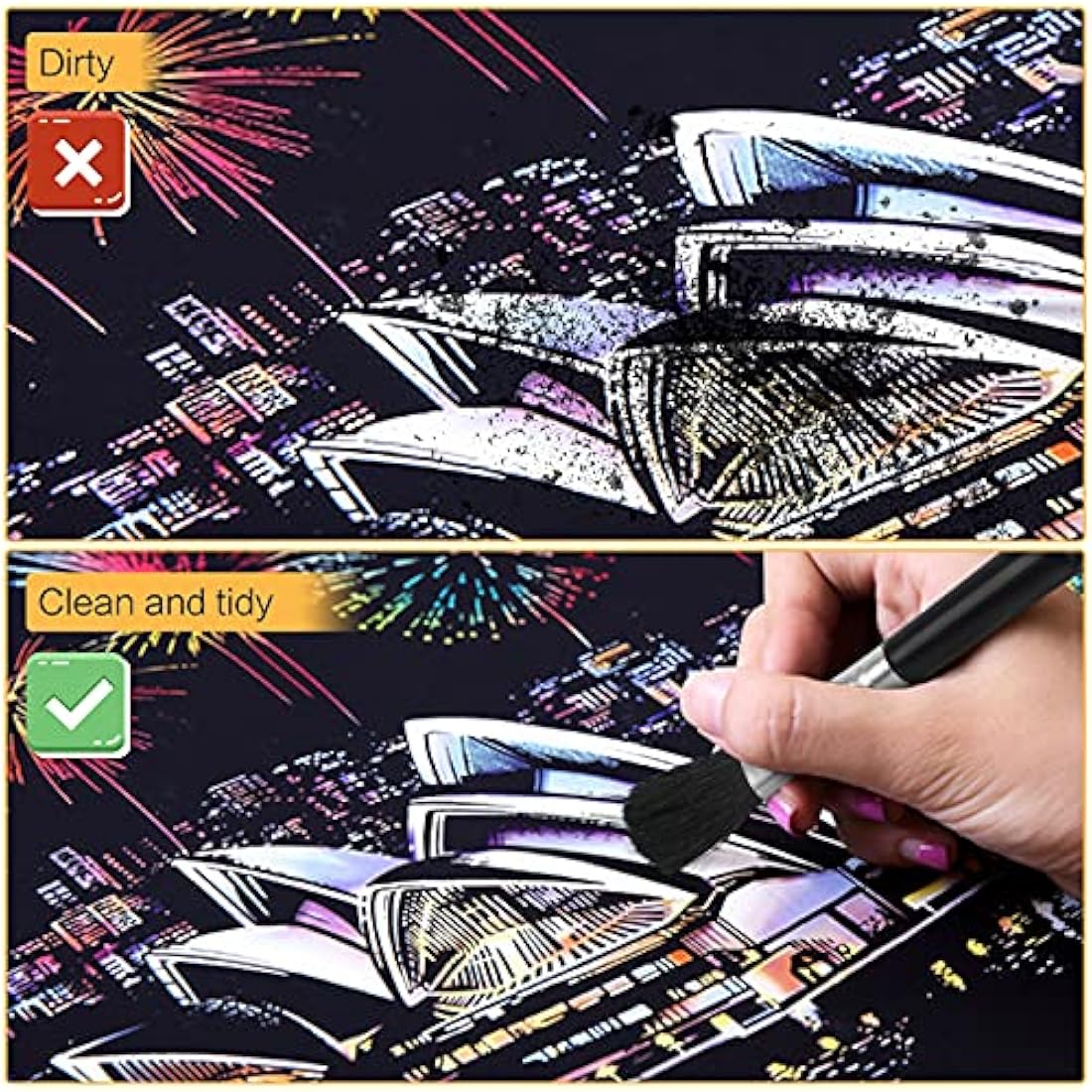 Jolof Store 19-Piece Scratch Art Tool Kit with Stylus and Storage Bag