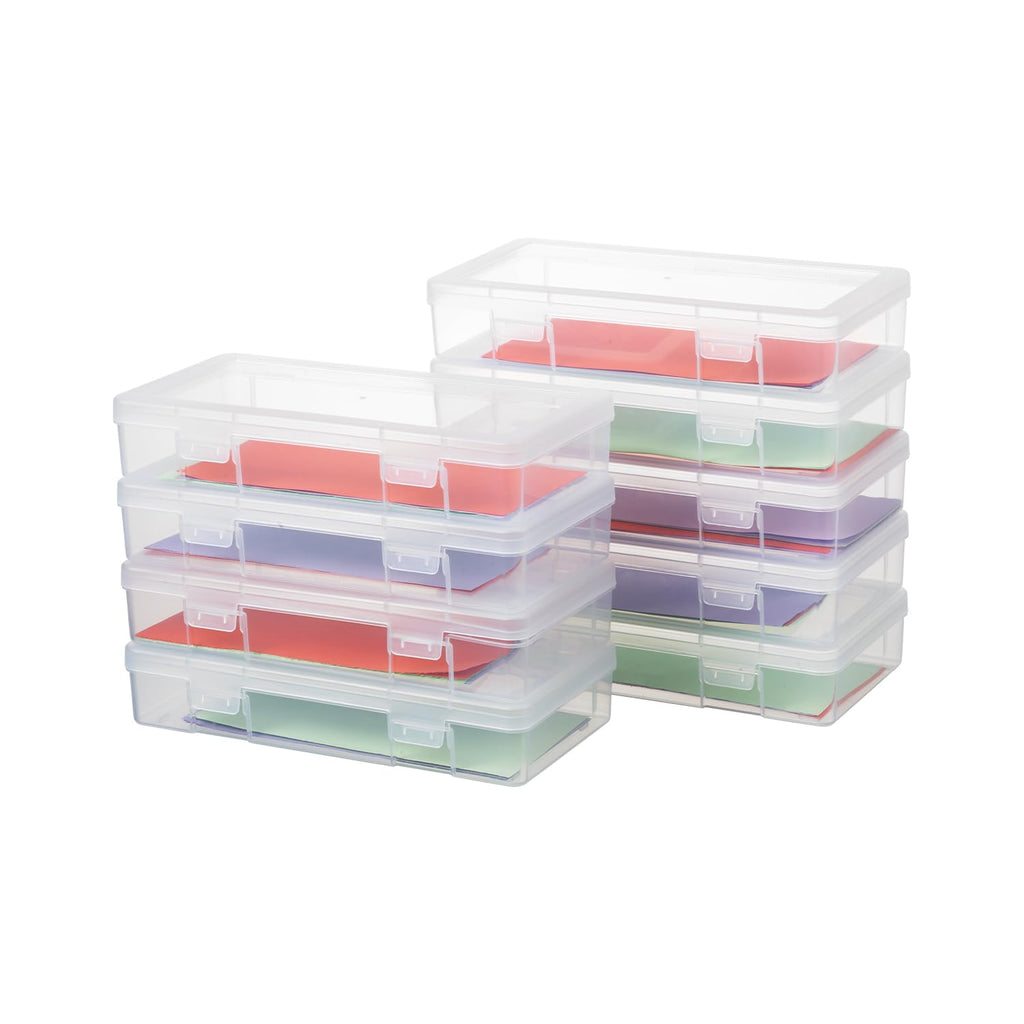 novelinks Clear Pencil Box and Small Plastic Storage Containers with Lids - image 1