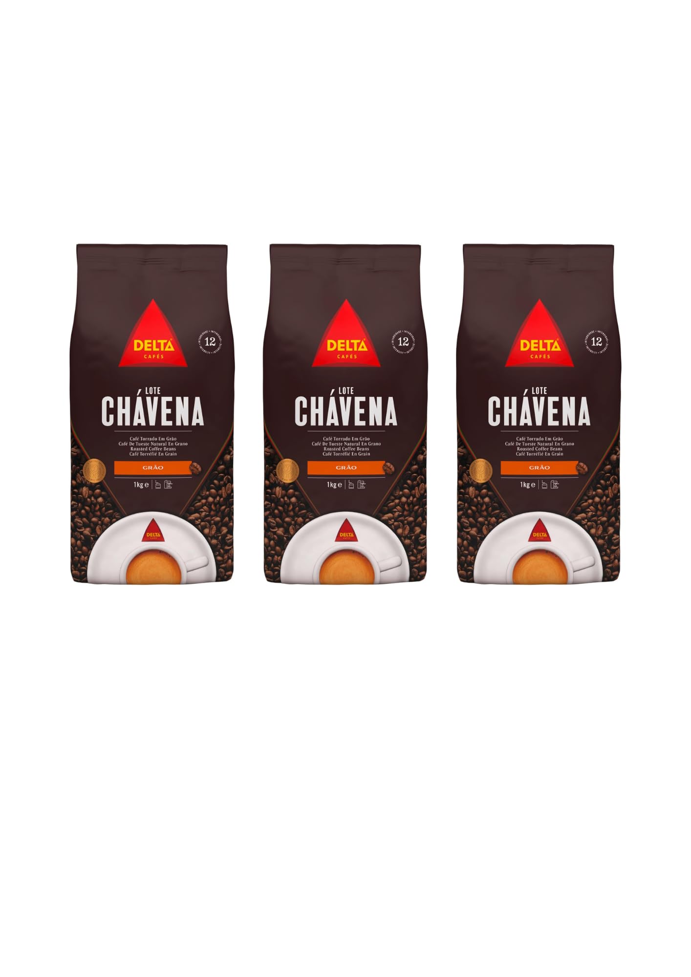 Delta Lote Chavena Whole Bean Coffee – Balanced Blend, 3kg (Pack of 3)