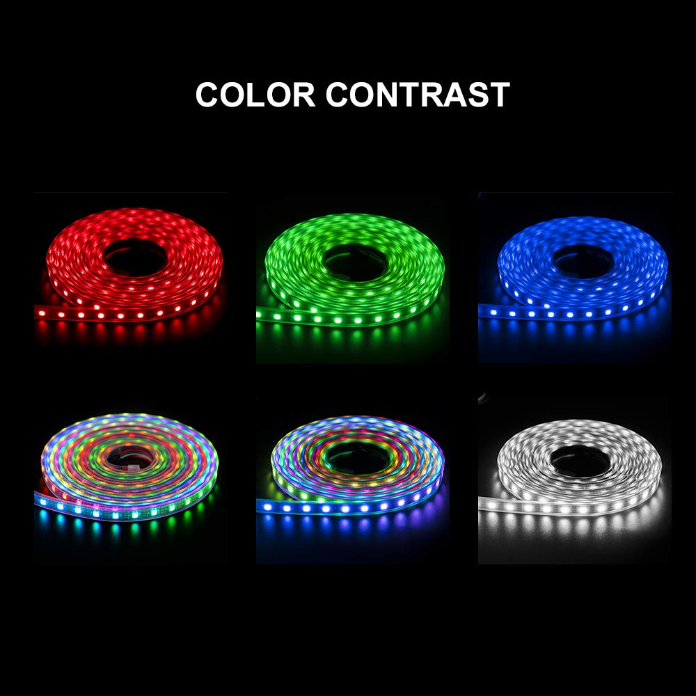BTF-LIGHTING WS2812B Addressable LED Strip | 5m 60LEDs/m Black PCB IP65