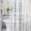 LEMON CLOUD PEVA Shower Curtain | Geometric Waterproof Liner with Magnets