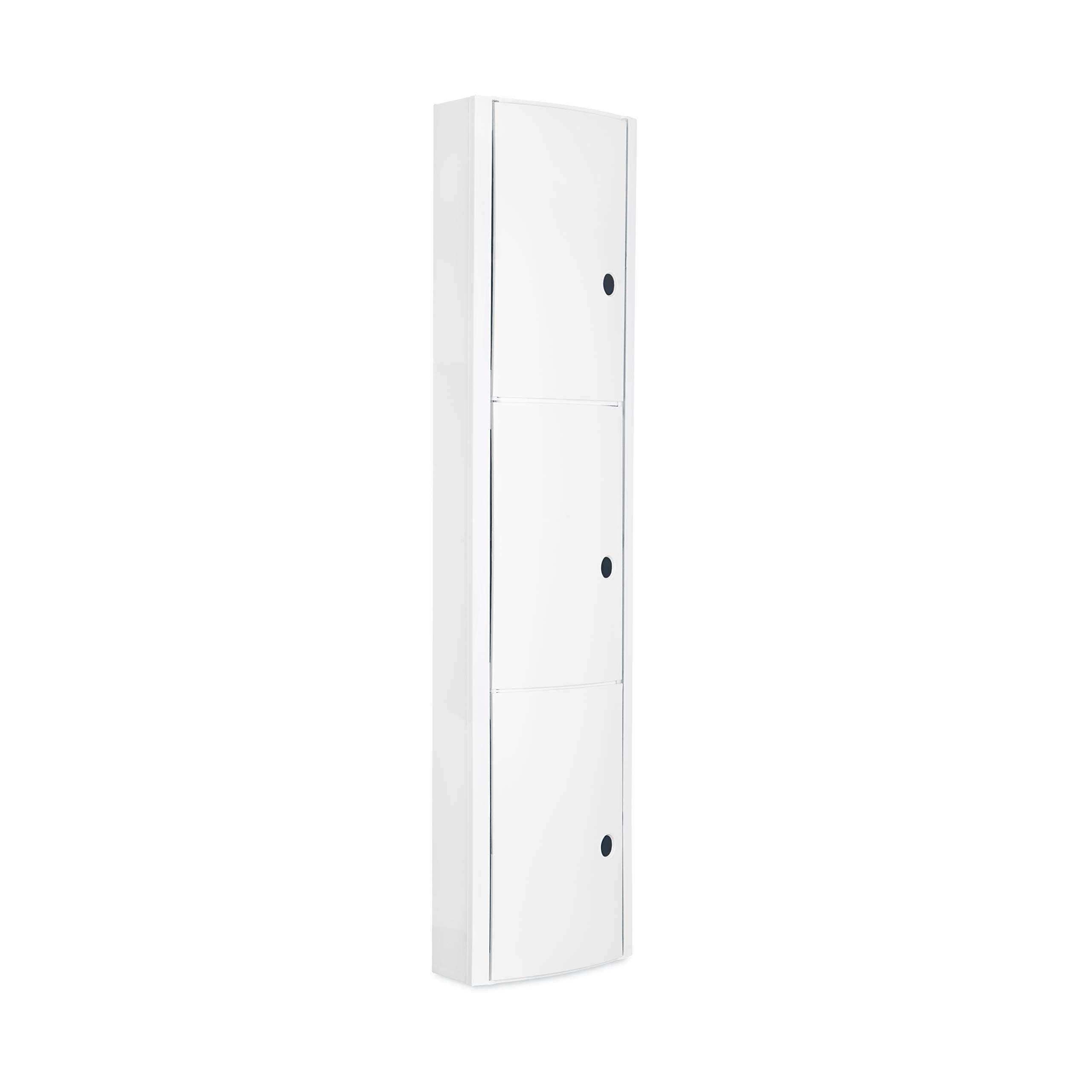 TATAY Horizontal Wall Cabinet – White Polypropylene Bathroom Storage