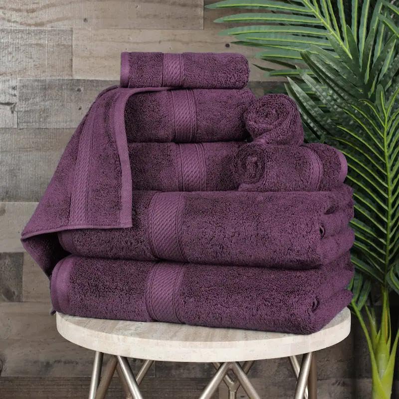 RAYMSTER 10 Piece Egyptian Cotton Towel Set - 2 Bath, 4 Face, & 4 Hand Towels Set for Daily Use - Soft, Highly Absorbent, Quick Dry, and Lightweight - image 1