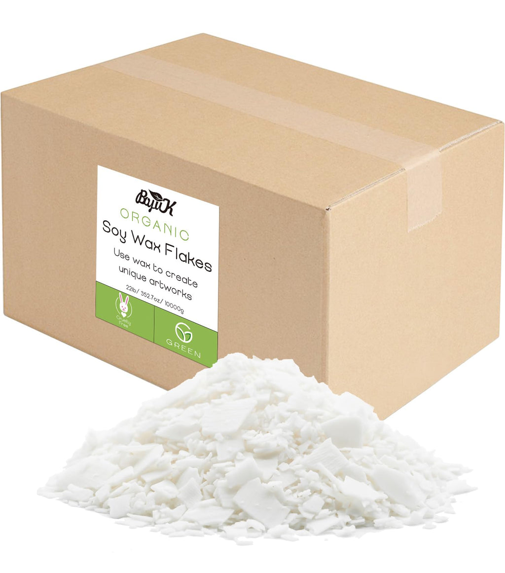 BOYUJK 10KG Soy Wax Flakes – 100% Natural Organic Candle Making Wax