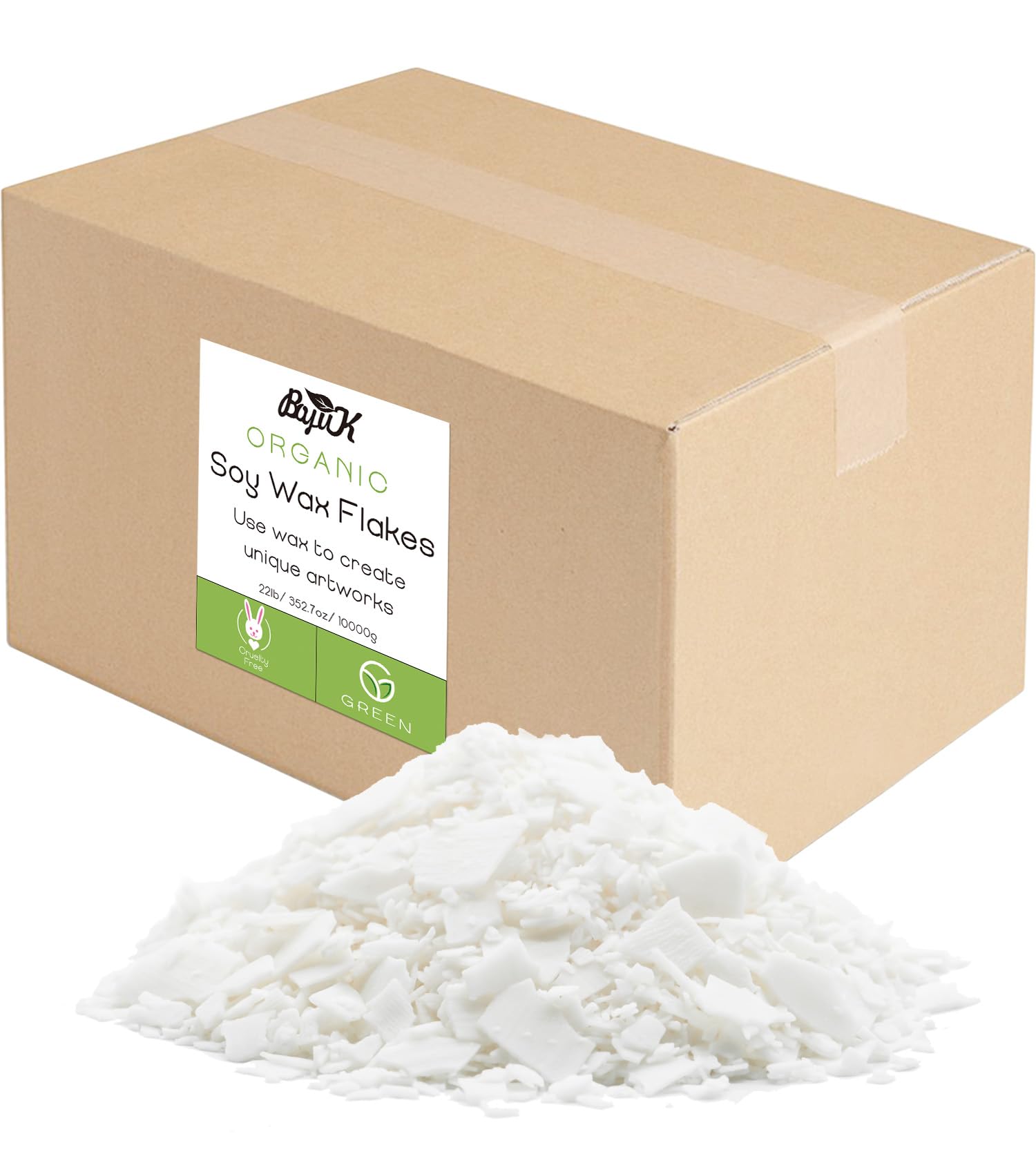 BOYUJK 10KG Soy Wax Flakes – 100% Natural Organic Candle Making Wax