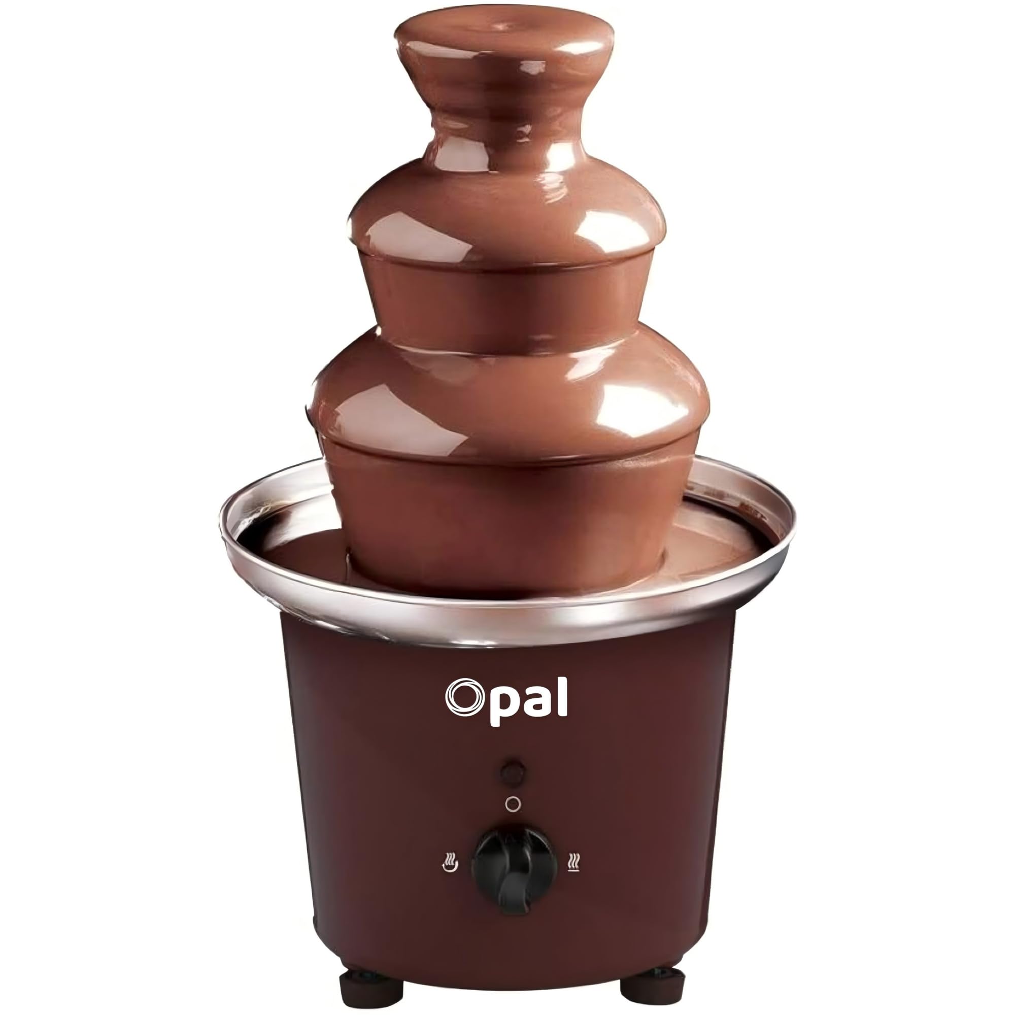 Opal 3-Tier Stainless Steel Chocolate Fountain - 900ml Electric Fondue Set