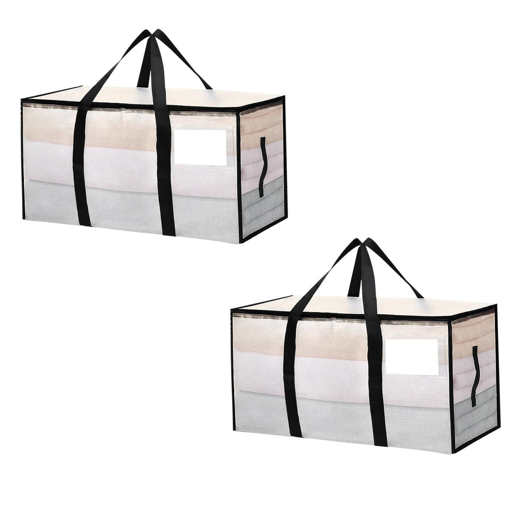 Zandrix 95L Waterproof Storage Bags Moving Boxes Bags with Lids - 2 Pack
