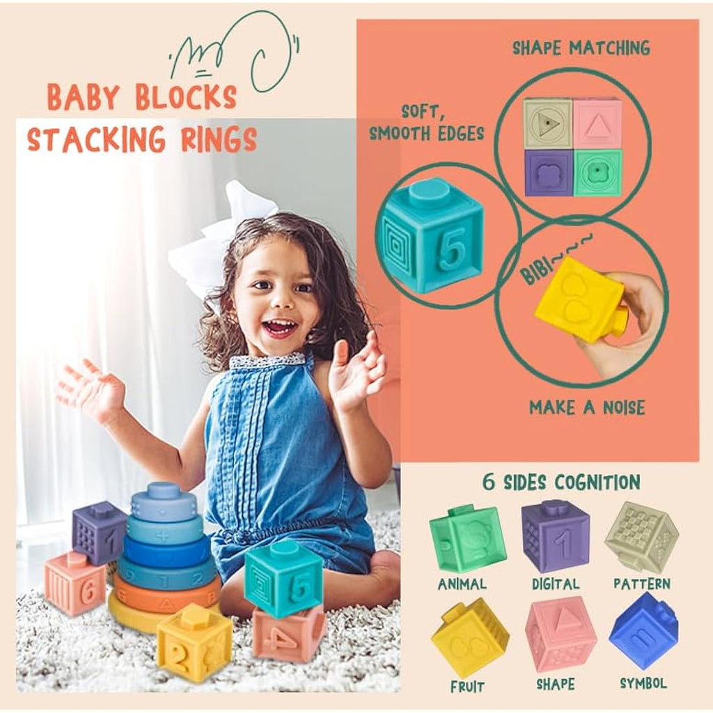 MutoToy 6-in-1 Montessori Baby Sensory Toy Set – 42PC Educational Kit