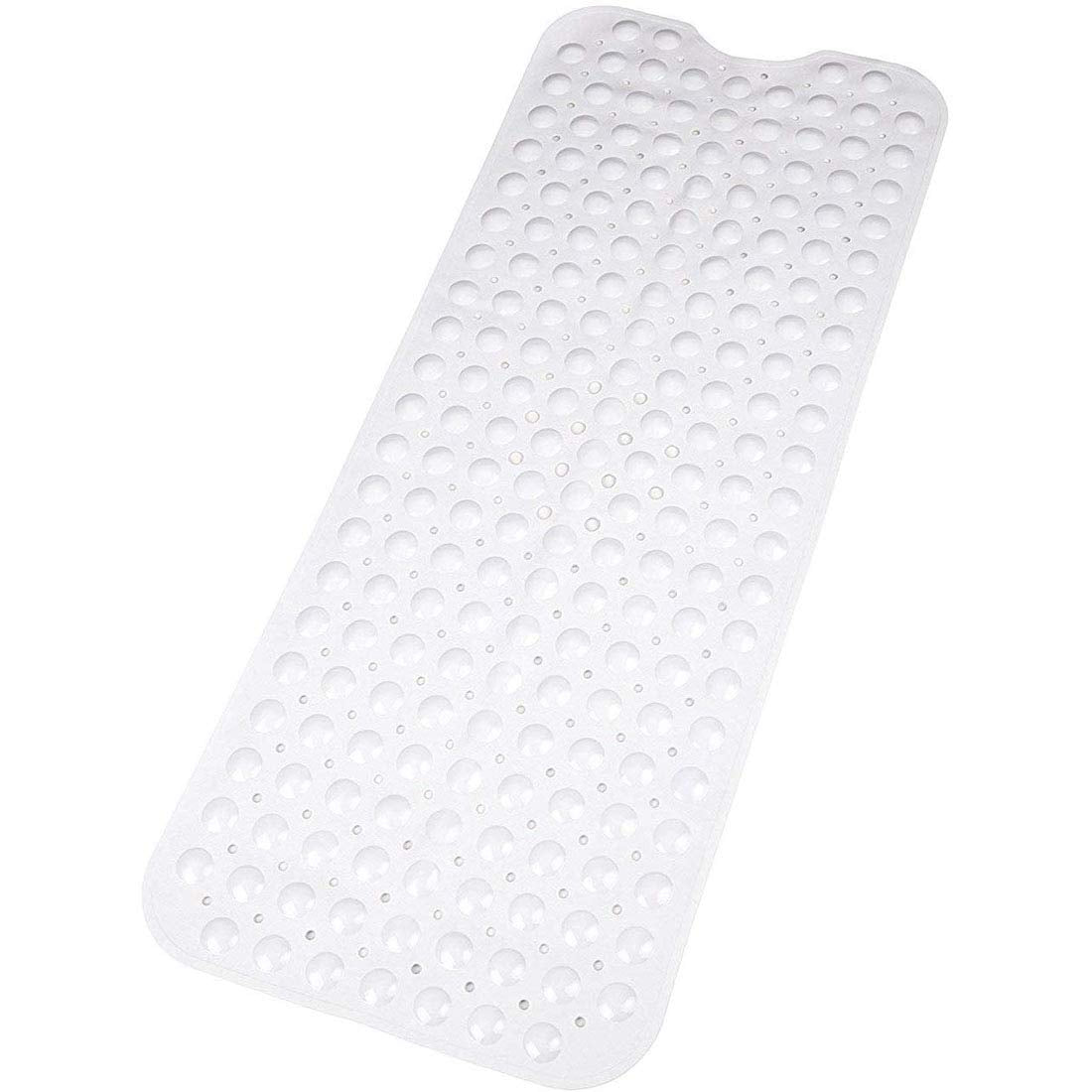 Pinzz Extra Long Non-Slip Bathtub Mat | White Machine Washable 100x40cm